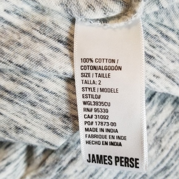 James Perse Gray Heather Button Front Shirt - Picture 6 of 6